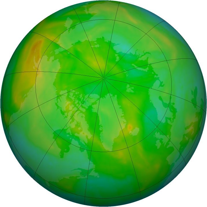 Arctic ozone map for 24 June 2009